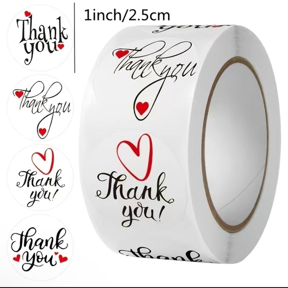 2/12 Thank You Stickers - Picture 1 of 1